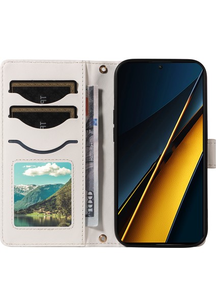 Xiaomi Poco X6 Pro 5g Cüzdan Askılı Eşkenar Dörtgen Deri Telefon Kılıfı (Yurt Dışından) modelleri
