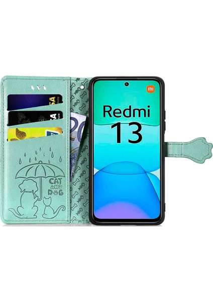 Redmi 13 Deri Çevirmeli Telefon Kapağı (Yurt Dışından)