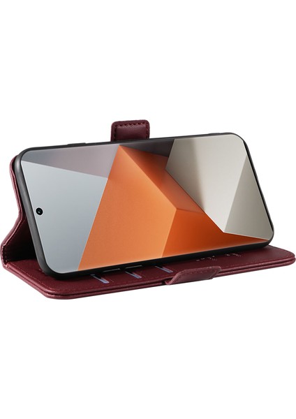 Redmi Note 13 Pro+ 5g Cüzdan Standı Deri Telefon Kılıfı (Yurt Dışından)