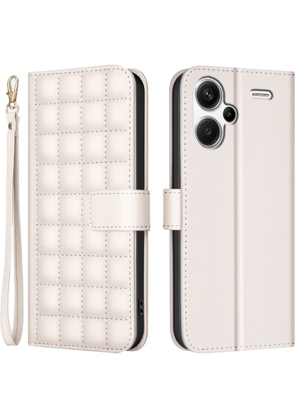 Redmi Note 13 Pro+ 5g Kare Izgara Pu Deri Kapak (Yurt Dışından)