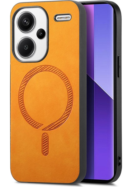 Redmi Note 13 Pro+ Magsafe ile Uyumlu 5g Deri Ten-Dokunmatik Telefon Kılıfı (Yurt Dışından)