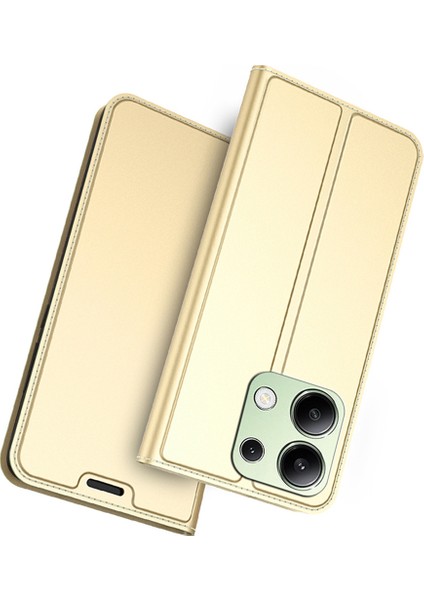 Redmi Note 13 4g Manyetik Adsorpsiyon Darbeye Dayanıklı Deri Telefon Kapağı (Yurt Dışından)