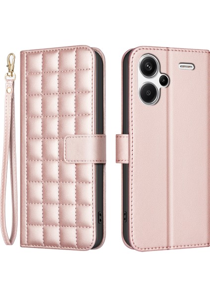 Redmi Note 13 Pro+ 5g Kare Izgara Pu Deri Kapak (Yurt Dışından)