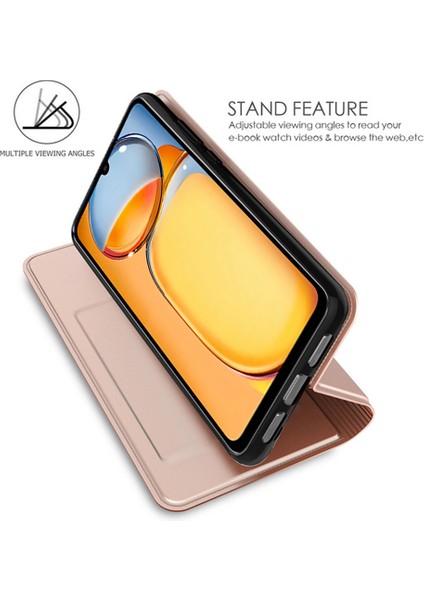 Redmi Note 13 4g Manyetik Adsorpsiyon Darbeye Dayanıklı Deri Telefon Kapağı (Yurt Dışından)