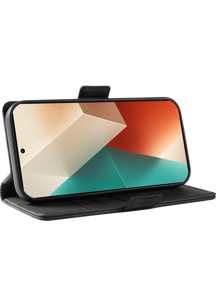 Xiaomi Poco X6 5g / Redmi Note 13 Pro 5g Cilt Dokunmatik Duygu Pu Deri Cüzdan Telefon Kapağı (Yurt Dışından)
