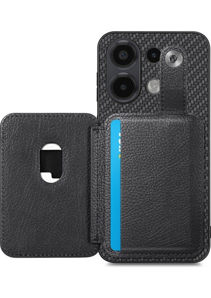 Redmi Note 13 4g Kart Yuvası Deri Arka Telefon Kapağı, Kickstand ile (Yurt Dışından)