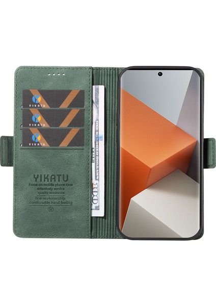 Redmi Note 13 Pro+ 5g Cilt Dokunma Duygusu Pu Deri Cüzdan Telefon Kapağı (Yurt Dışından)