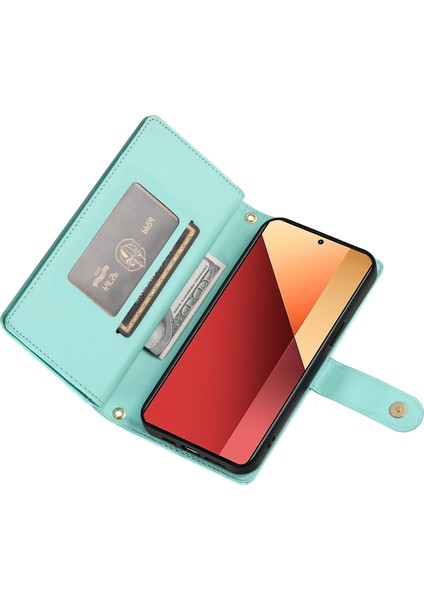 Xiaomi Poco M6 Pro 4g / Redmi Note 13 Pro 4g Cüzdan Fermuar Deri Telefon Kapağı (Yurt Dışından) modelleri