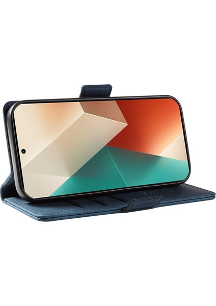 Xiaomi Poco X6 5g / Redmi Note 13 Pro 5g Cilt Dokunmatik Duygu Pu Deri Cüzdan Telefon Kapağı (Yurt Dışından)