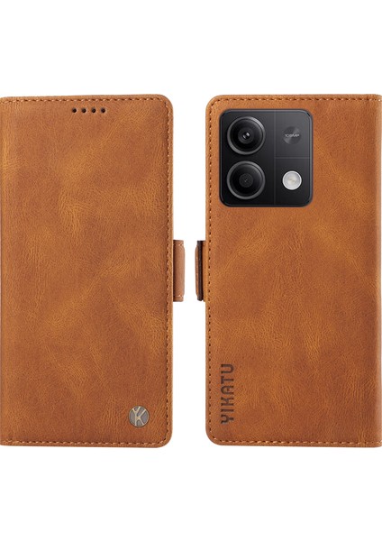 Xiaomi Poco X6 5g / Redmi Note 13 Pro 5g Cilt Dokunmatik Duygu Pu Deri Cüzdan Telefon Kapağı (Yurt Dışından)