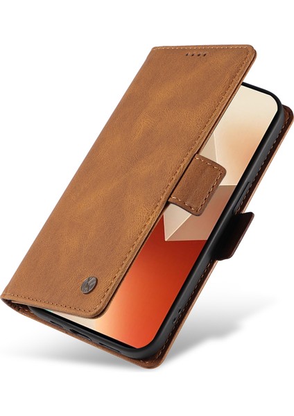 Xiaomi Poco X6 5g / Redmi Note 13 Pro 5g Cilt Dokunmatik Duygu Pu Deri Cüzdan Telefon Kapağı (Yurt Dışından)