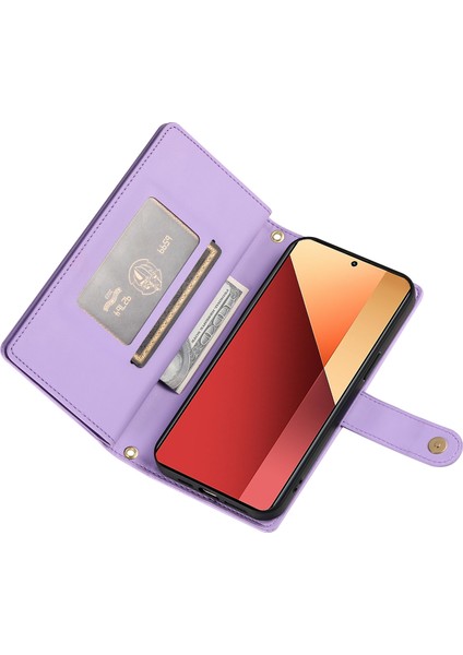 Xiaomi Poco M6 Pro 4g / Redmi Note 13 Pro 4g Cüzdan Fermuar Deri Telefon Kapağı (Yurt Dışından) modelleri