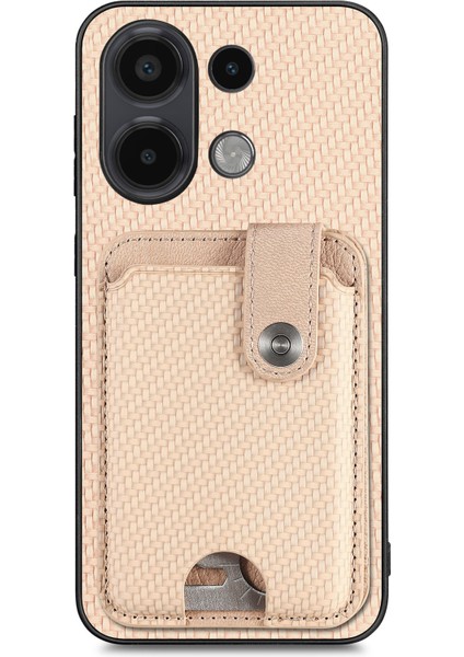 Redmi Note 13 4g Kart Yuvası Deri Arka Telefon Kapağı, Kickstand ile (Yurt Dışından)