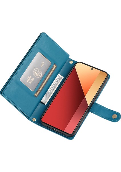 Xiaomi Poco M6 Pro 4g / Redmi Note 13 Pro 4g Cüzdan Fermuar Deri Telefon Kapağı (Yurt Dışından) modelleri