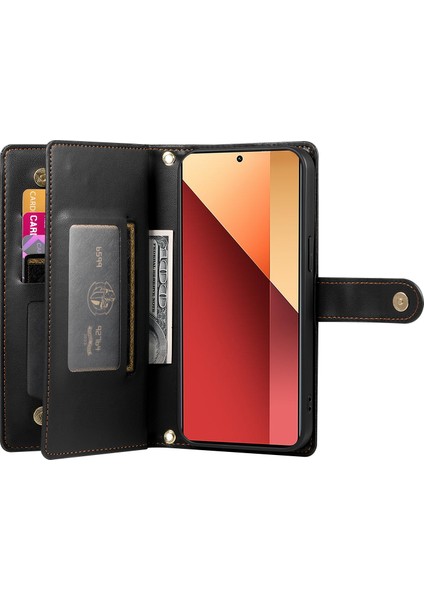 Xiaomi Poco M6 Pro 4g / Redmi Note 13 Pro 4g Cüzdan Fermuar Deri Telefon Kapağı (Yurt Dışından) fiyatları