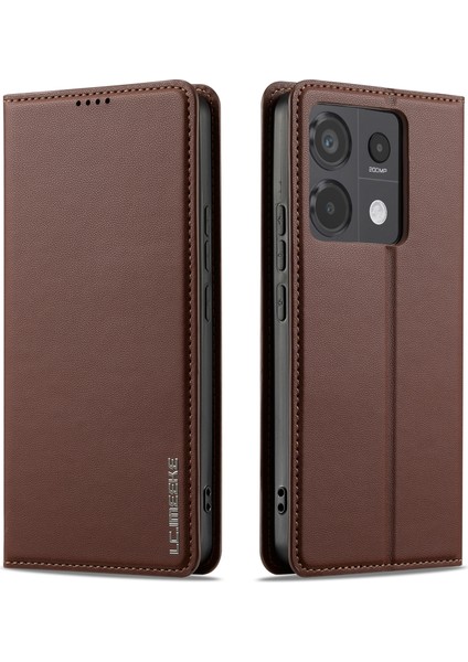 Xiaomi Poco X6 5g / Redmi Note 13 Pro 5g Pu Deri Cüzdan Halkalı Telefon Kılıfı Kapağı (Yurt Dışından)