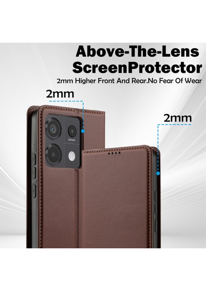 Xiaomi Poco X6 5g / Redmi Note 13 Pro 5g Pu Deri Cüzdan Halkalı Telefon Kılıfı Kapağı (Yurt Dışından) fırsatları
