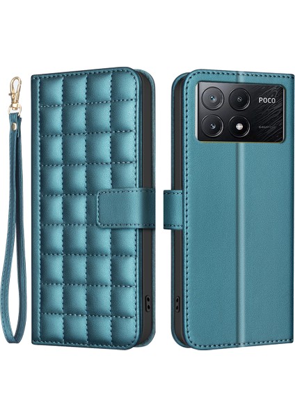 Xiaomi Poco X6 Pro 5g Kare Izgara Deri Telefon Kılıfı (Yurt Dışından)