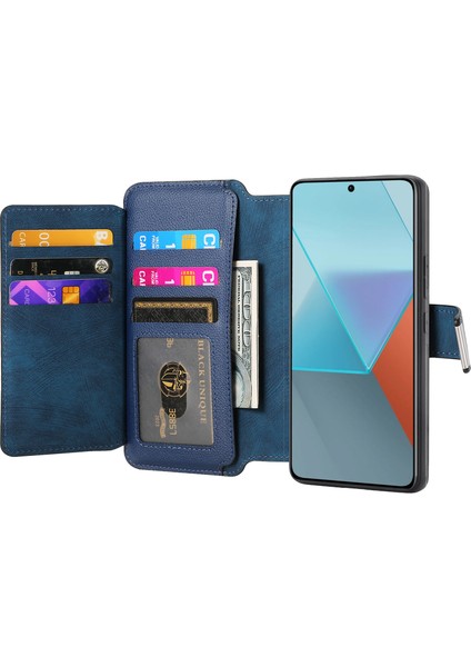 Redmi Note 13 Pro+ 5g Manyetik Çıkarılabilir Fermuar Deri Kapak (Yurt Dışından)