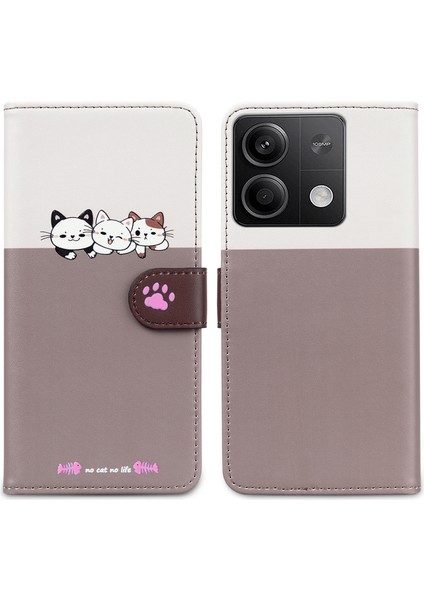 Redmi Note 13 4g Cüzdan Telefon Kılıfı Ekleme Deri Kapak Çevirin (Yurt Dışından)
