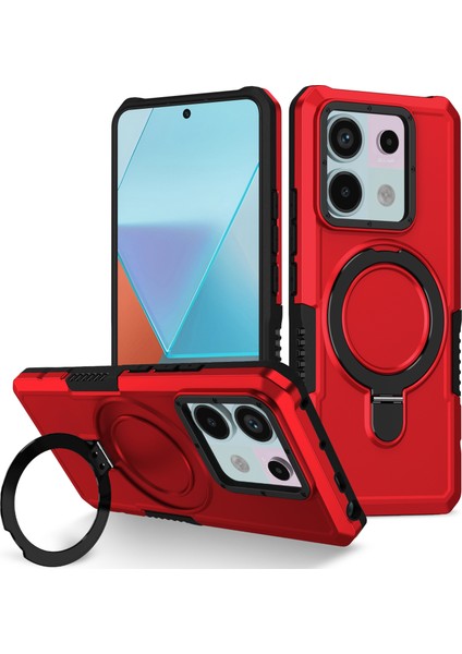 Xiaomi Poco X6 5g / Redmi Note 13 Pro 5g Halka Tutucu Kickstand Tpu+Pc Telefon Kapağı (Yurt Dışından)