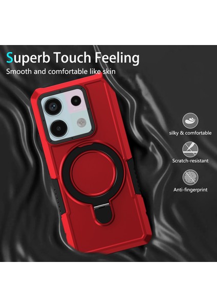 Xiaomi Poco X6 5g / Redmi Note 13 Pro 5g Halka Tutucu Kickstand Tpu+Pc Telefon Kapağı (Yurt Dışından)