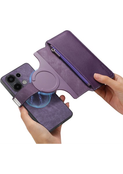 Redmi Note 13 4g Manyetik Ayrılabilir Telefon Deri Kapak (Yurt Dışından)