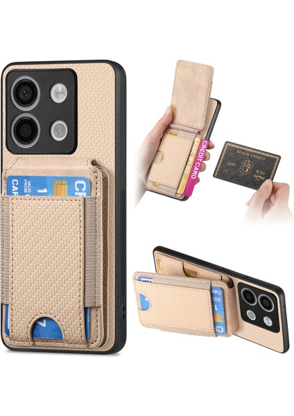 Xiaomi Poco X6 5g / Redmi Note 13 Pro 5g Kart Tutucu Anti Drop Deri Arka Kapak (Yurt Dışından)