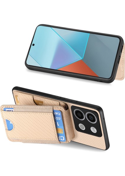 Xiaomi Poco X6 5g / Redmi Note 13 Pro 5g Kart Tutucu Anti Drop Deri Arka Kapak (Yurt Dışından)