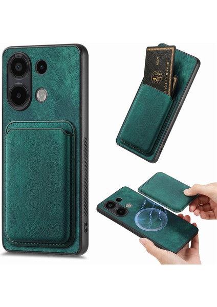 Redmi Note 13 4g Deri+Tpu Çıkarılabilir Kart Yuvalı Retro Telefon Kapağı (Yurt Dışından)