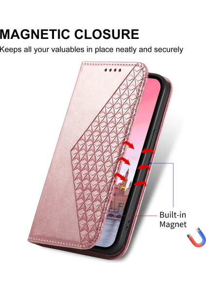 Redmi 13 / Note 13R 5g / Poco M6 4g Buzağı Dokusu Cüzdanlı Pu Deri Telefon Kılıfı (Yurt Dışından)