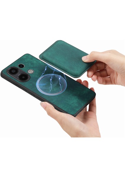 Redmi Note 13 4g Deri+Tpu Çıkarılabilir Kart Yuvalı Retro Telefon Kapağı (Yurt Dışından)