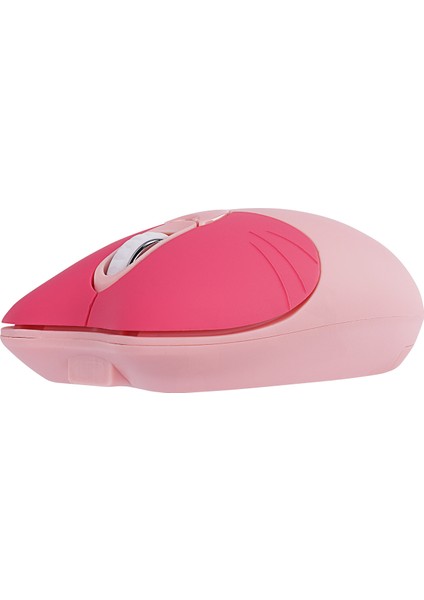 KM-6244 BUNNY Renkli Tuşlu Pembe 2.4 ghz + BT Kablosuz Q Multimedia Klavye + Mouse Set