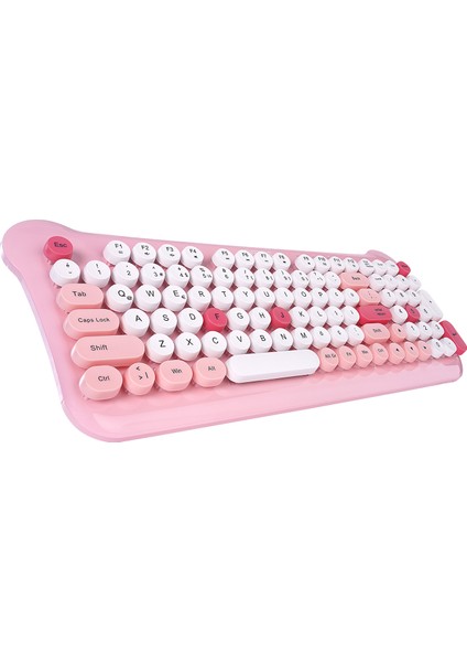 KM-6244 BUNNY Renkli Tuşlu Pembe 2.4 ghz + BT Kablosuz Q Multimedia Klavye + Mouse Set