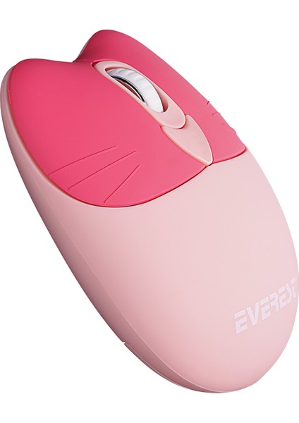 KM-6244 BUNNY Renkli Tuşlu Pembe 2.4 ghz + BT Kablosuz Q Multimedia Klavye + Mouse Set