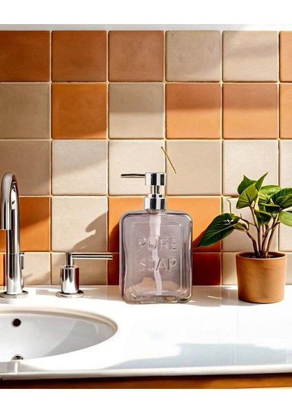 Cam Sıvı Sabunluk - Pure Soap - 500 ml - Kalın Cam