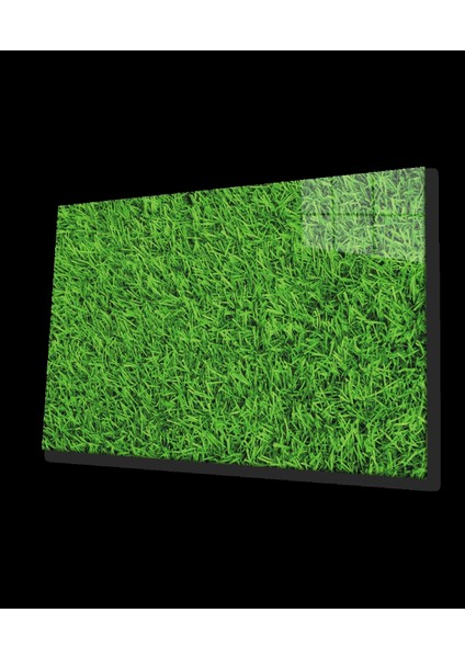 Teknoo- Yeşil Çimen Cam Tablo Green Grass