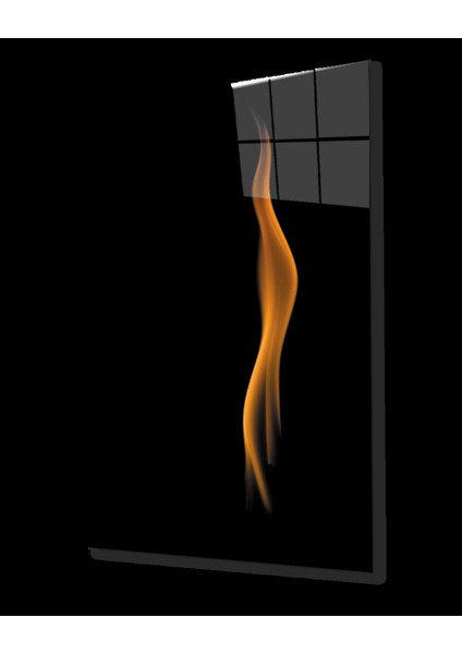 Teknoo- Alevin Dansı Sarı Siyah Cam Tablo