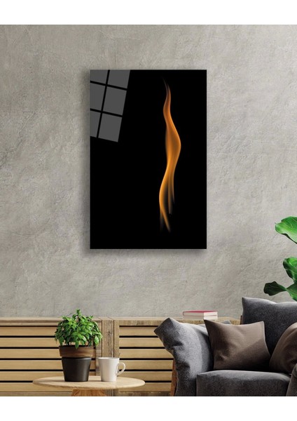 Teknoo- Alevin Dansı Sarı Siyah Cam Tablo fiyatları