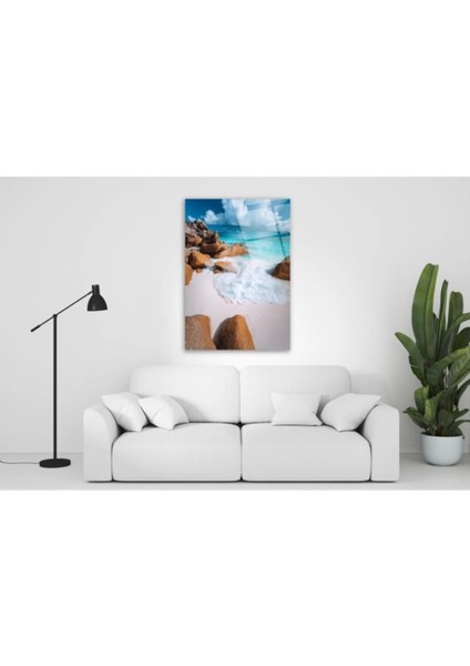 Teknoo- Deniz Manzarası Cam Tablo