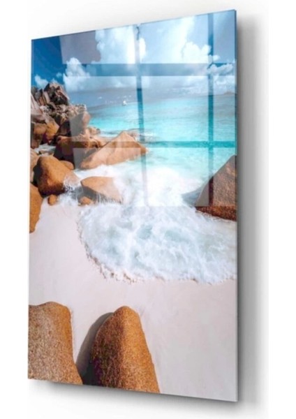 Teknoo- Deniz Manzarası Cam Tablo fiyatları