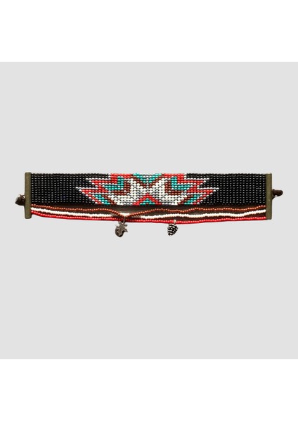 El Yapımı 16CM Kum Boncuk Bileklik- Siyah
