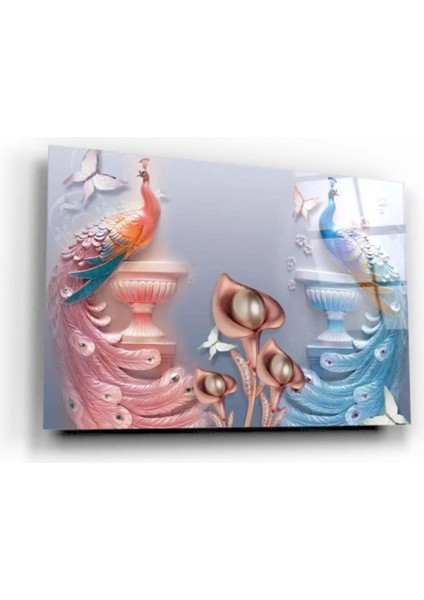 Teknoo- Tavus Kuşları Cam Tablo fiyatları