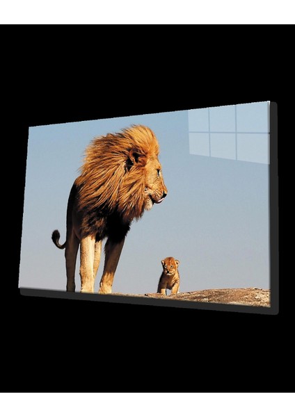 Teknoo- Aslan Cam Tablo Lion Table