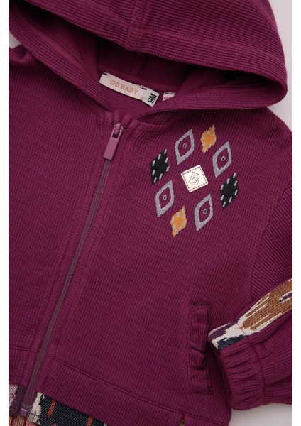 Bg Store Kız Bebek Mürdüm Eşofman Üstü modelleri