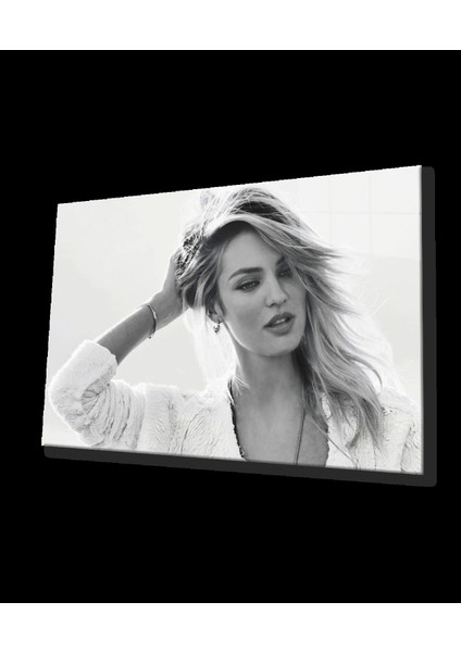 Teknoo- Siyah Beyaz Insan Fotoğrafları Kadın Cam Tablo