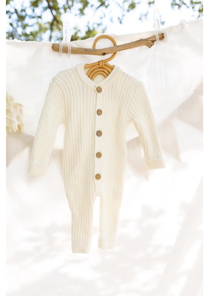 Triko Bereli Tulum Bebek Set Ekru fiyatları