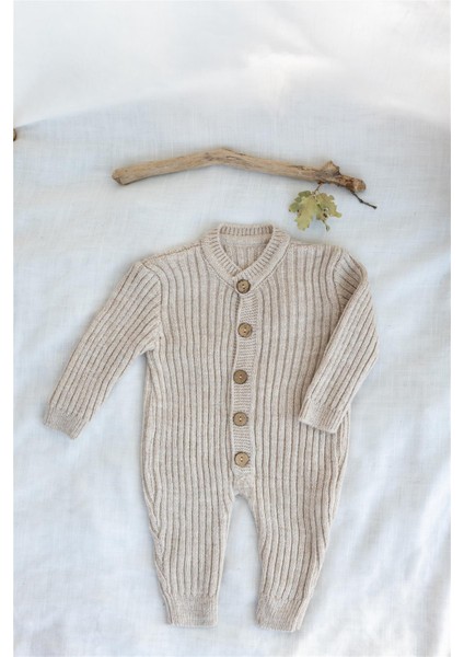 Triko Bereli Tulum Bebek Set Kahverengi fiyatları