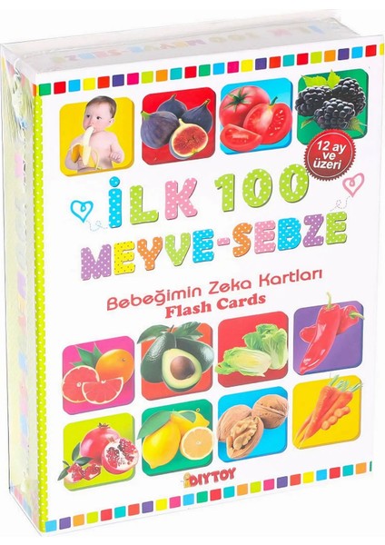 Ilk 100 Meyveler Eğitici Zeka Kartları - Bebeğimin Resimli Ilk Aktivite Zeka Kartları +12 Ay fiyatları