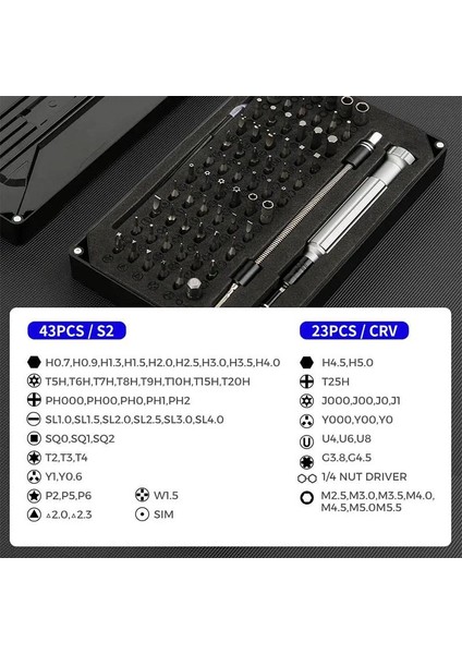 KS-800088 Hassas 89 Parça Elektronik Onarım Tornavida Seti